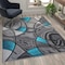 Flash Furniture Turquoise 5' x 7' Abstract Design Accent Area Rug ACD-RGTRZ860-57-TQ-GG - alternate 1